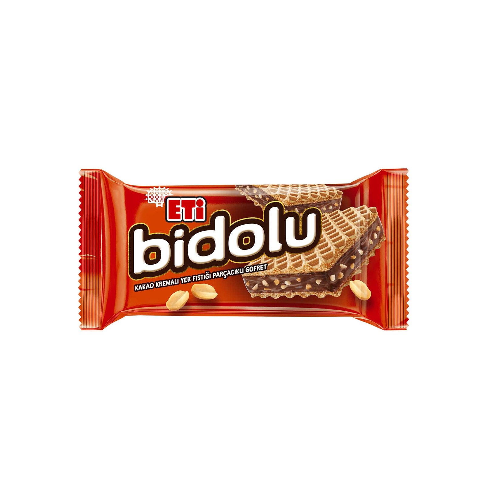 Eti Bidolu Kakao Kremalı Yer Fıstığı Parçacıklı Gofretr